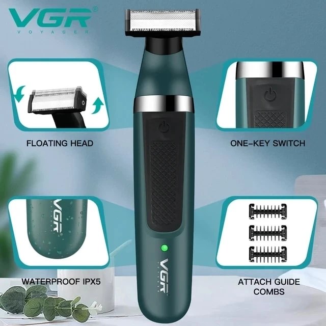 ماشین اصلاح بادیگروم بدن و صورت وی جی آر  VGR V_393