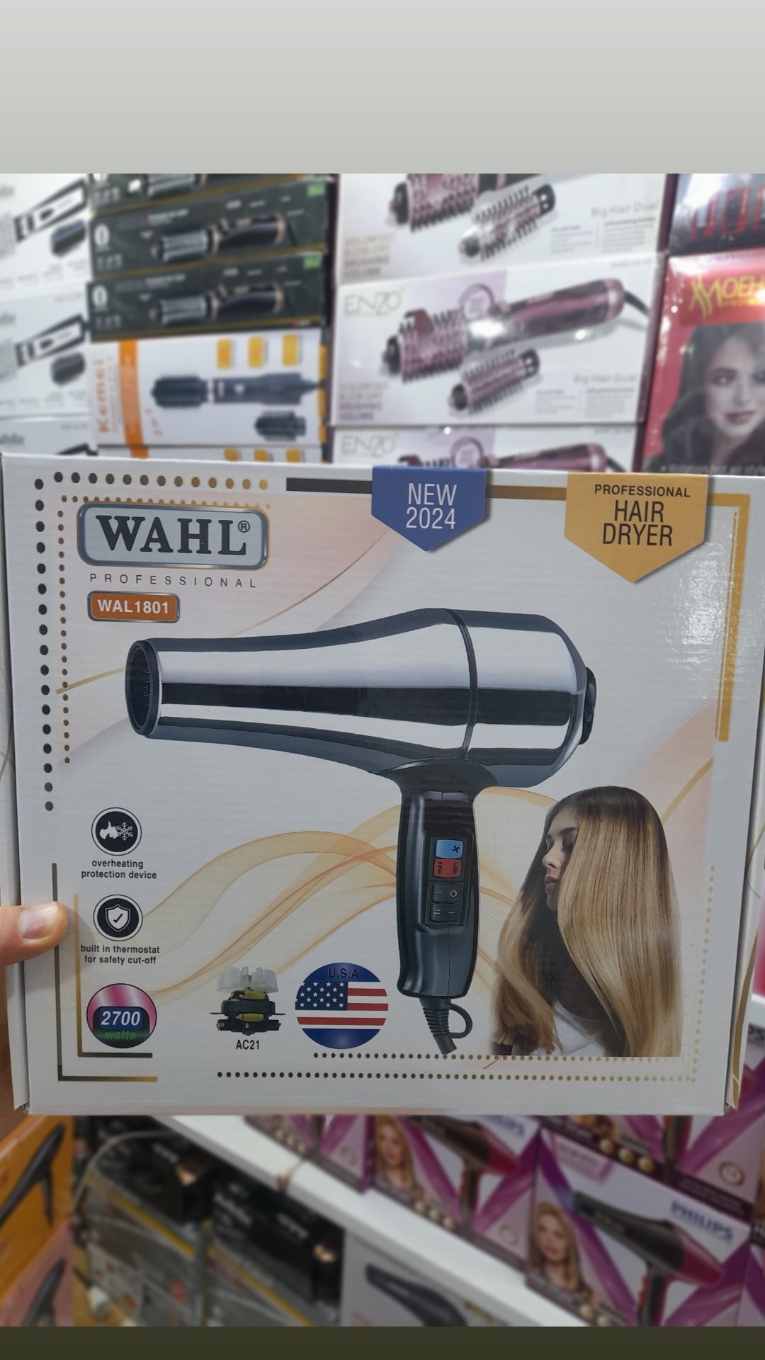 سشوار وال بدنه استیل مدل wahl 1801